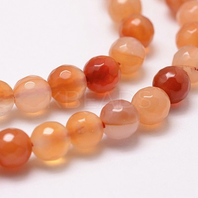 Natural Red Agate Beads Strands X-G-D840-34-4mm-1
