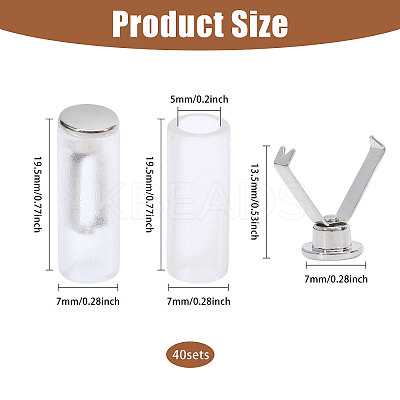 40 Sets Zinc Alloy with Resin Cord Ends FIND-CA0010-66P-1