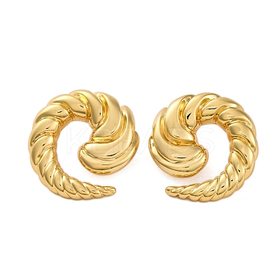Rack Plating Brass Dangle Stud Earrings for Women EJEW-C125-23B-G-1