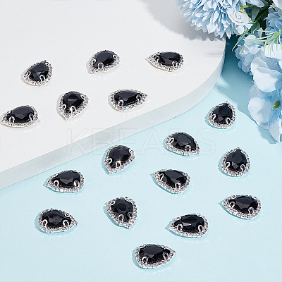 30Pcs Glass Sew on Rhinestone FIND-AN0001-71-1