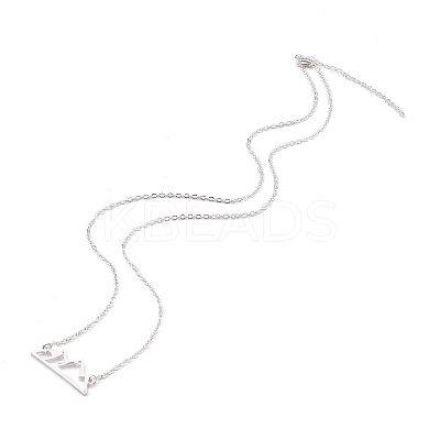 304 Stainless Steel Alps Pendant Necklaces LS-NJEW-Z001-01S-1