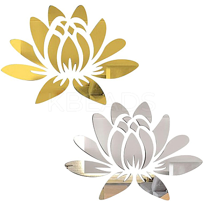 2 Sets 2 Colors Mirror Wall Stickers DIY-CN0003-07-1