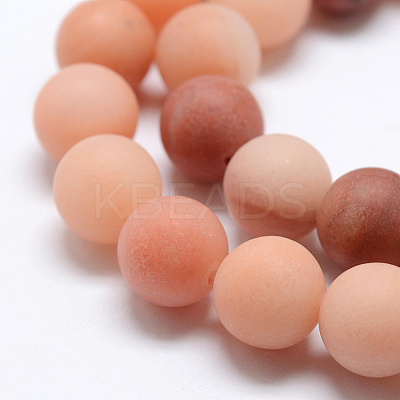 Natural Pink Aventurine Beads Strands G-G716-01-10mm-1
