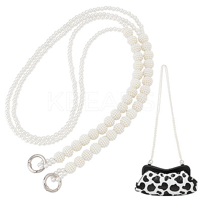 1Pc Acrylic Imitation Pearl Bead Chain Bag Handle FIND-PH0009-62A-1
