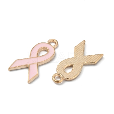 Light Gold Tone Zinc Alloy Enamel Pendants ENAM-WH0061-10B-02-1
