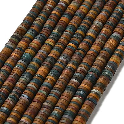 Natural Ocean Jasper Beads Strands G-P575-B47-6x1mm-1