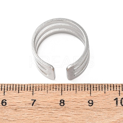 304 Stainless Steel Cuff Open Rings RJEW-P176-01P-1