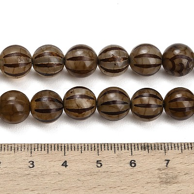 Tibetan Style dZi Beads Strands GG-CBA4812-B09-10MM-1