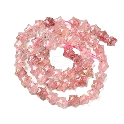Natural Strawberry Quartz Beads Strands G-Z080-A19-8mm-1
