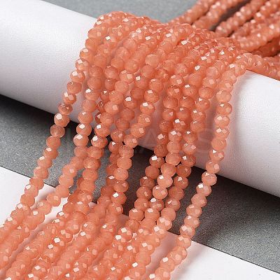 Baking Paint Imitation Jade Glass Bead Strands DGLA-A034-J2MM-A31-1