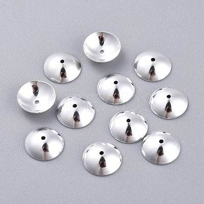 201 Stainless Steel Bead Caps STAS-K210-01C-S-1