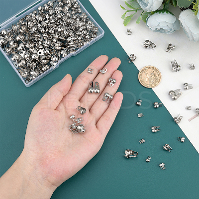 200Pcs 5 Size 304 Stainless Steel Bead Tips STAS-PH0003-32-1