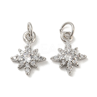 Rack Plating Brass Micro Pave Cubic Zirconia Pendants KK-A200-13P-1