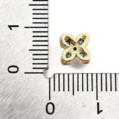 Brass Micro Pave Cubic Zirconia Beads KK-D356-03B-G-1