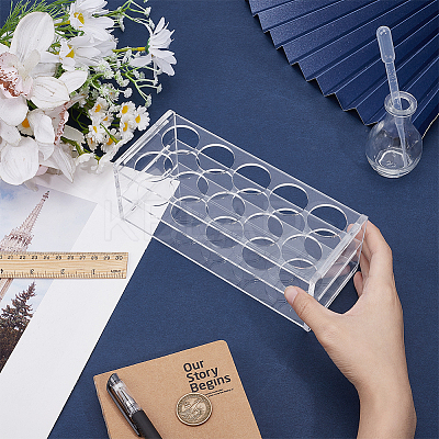 10 Hole Glass Multi-Use Cylinder Tube Display Racks AJEW-WH0596-418C-1