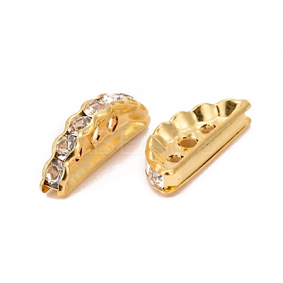 Brass Rhinestone Bridge Spacers RB-RSB024-M-NF-1