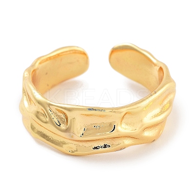 Rack Plating Brass Open Cuff Rings RJEW-Z059-04G-1