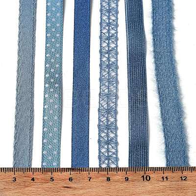 18 Yards 6 Styles Polyester Ribbon SRIB-C001-F04-1