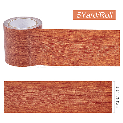Non-woven Fabrics Imitation Wood Grain Adhesive Tape DIY-GF0005-15A-1
