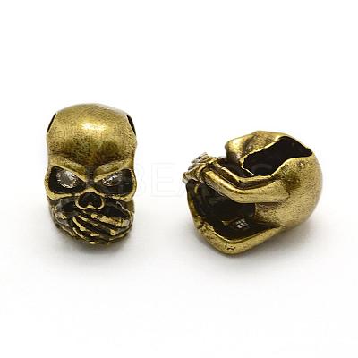 Brass Micro Pave Grade AAA Cubic Zirconia Beads ZIRC-G100-55AG-NR-1