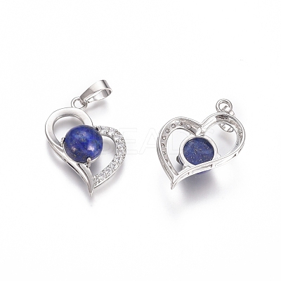 Natural Lapis Lazuli Pendants G-L512-O07-1