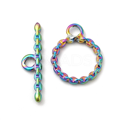 Ion Plating(IP) 304 Stainless Steel Toggle Clasps STAS-F290-03MC-1