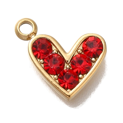 Ion Plating(IP) 304 Stainless Steel Rhinestone Charms STAS-P371-064G-1