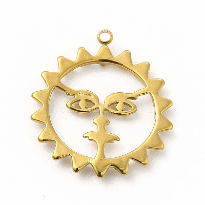 304 Stainless Steel Pendants STAS-M305-01G-1