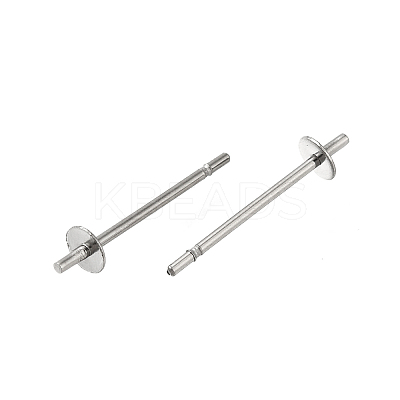 Anti-Tarnish 304 Stainless Steel Stud Earring Findings STAS-P370-01A-P-1