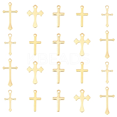 25Pcs 5 Styles Brass Pendants KK-FS0001-51G-1