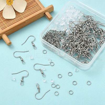 100Pcs 304 Stainless Steel French Hooks with Coil and Ball STAS-YW0001-59-1