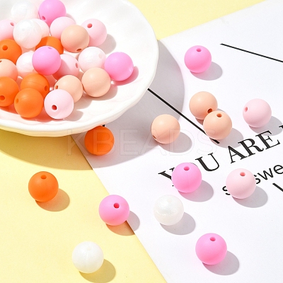 35Pcs Food Grade Eco-Friendly Silicone Focal Beads SIL-FS0001-22B-1