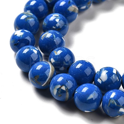 Synthetic Turquoise and Sea Shell Assembled Beads Strands G-D482-01D-03-1