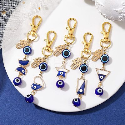 Alloy Enamel Pendant Decorations HJEW-JM01677-1