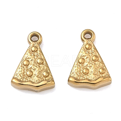 Hammered 304 Stainless Steel Pendants STAS-Z192-02G-1