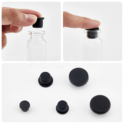 30Pcs 5 Styles Silicone Hole Plugs AJEW-GF0011-63F-1