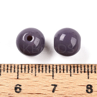 Opaque Solid Color Glass Beads GLAA-N007-8mm-A07-1