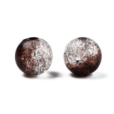 Transparent Crackle Acrylic Beads CACR-N002-26-1