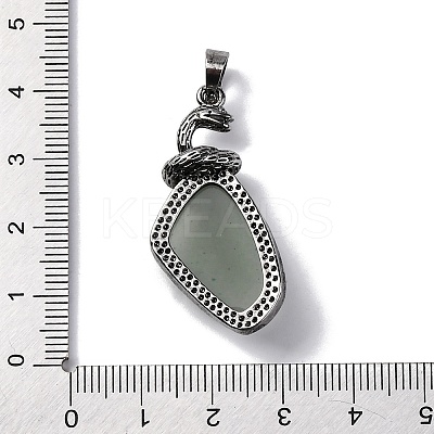Natural Green Aventurine Pendants G-K338-42AS-04-1