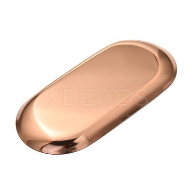 Oval 430 Stainless Steel Jewelry Display Plate STAS-P289-03RG-1