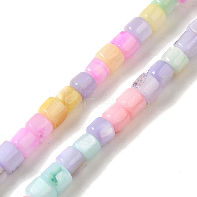 Rainbow Color Dyed Natural Freshwater Shell Beads Strands SHEL-G018-02D-1