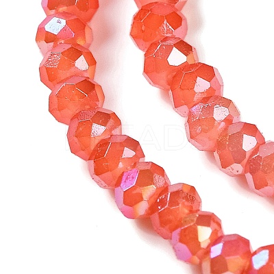 Baking Electroplate Glass Beads Strands DGLA-A039-J8mm-BM-1