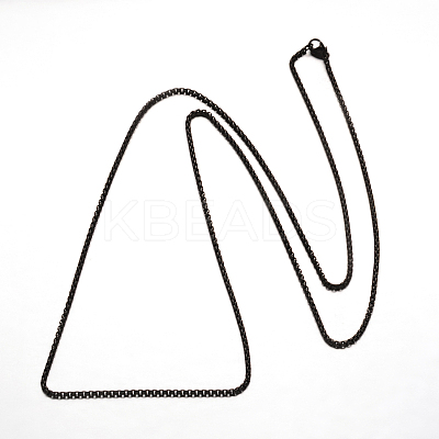 304 Stainless Steel Box Chain  Necklaces STAS-L164-03B-1