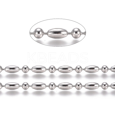 Non-Tarnish 304 Stainless Steel Ball Chains CHS-L024-023E-1