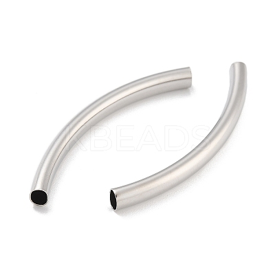 Brass Curved Tube Beads KK-B120-04E-P-1