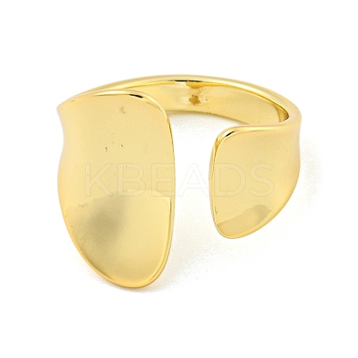 Brass Open Cuff Ring for Women LS-AJEW-U003-07G-1