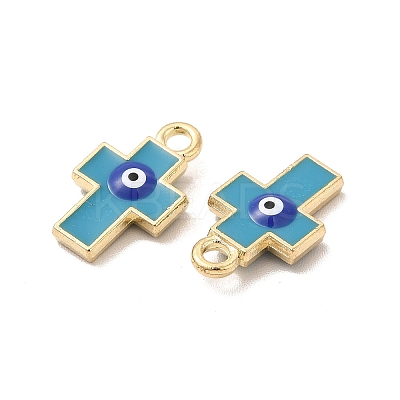 Alloy Enamel Evil Eye Pendants ENAM-M053-01G-1