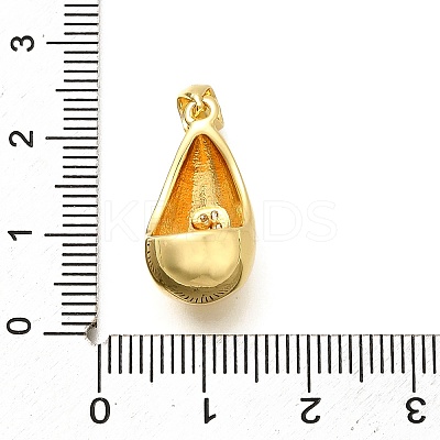 Rack Plating Brass Micro Pave Cubic Zirconia Pendants KK-L226-102G-S-1