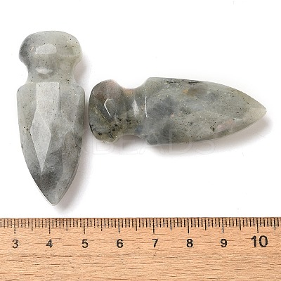 Natural Labradorite Craved Sword Model Ornament DJEW-C019-02K-1