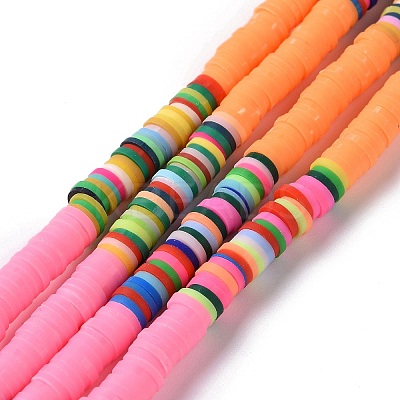 Handmade Polymer Clay Bead Strands CLAY-C003-04F-1